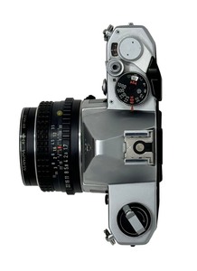 lot 116 image: Pentax MX 35mm SLR Film Camera w SMC Pentax-M 28mm f3.5 Lens USA