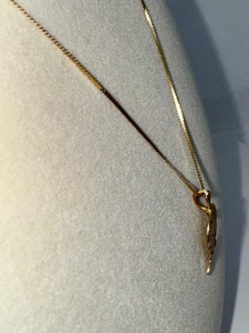lot 155 image: 14KT GOLD CHARACTER PENDANT AND NECKLACE ITALIAN CRAFTSMANSHIP