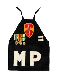 lot 153 image: Authentic Vietnam War Era U.S. Military Police M1 Helmet & More