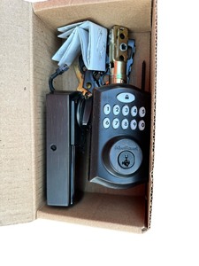 lot 158 image: Lot Of Electronic Door Locks Defiant Kwikset & Ecobee Home Thermostat Returns