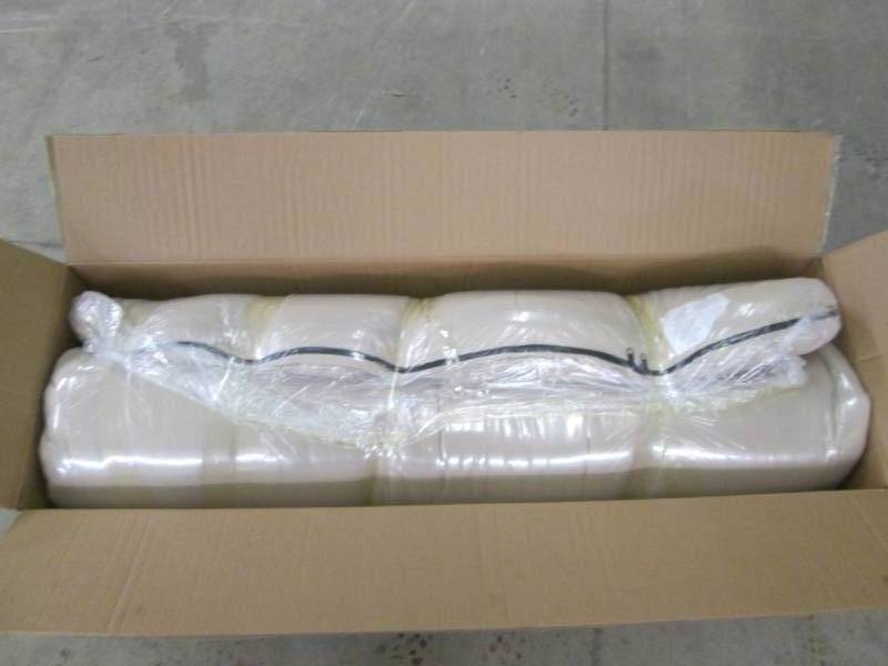 lot 398 image: Brand New Futon size mattress, plush cover Khaki color 