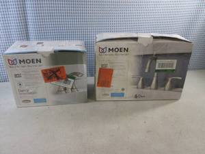 lot 163 image: (BSB) 2 Moen Bathroom Faucets Brushed Nickel - Open Box