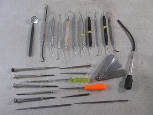 lot 181 image: (EC1) Assorted Small Hand Tools - Dental Instruments, Screwdrivers Etc