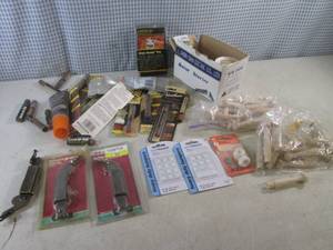 lot 208 image: (BSB) Wood Filler Sticks and Putty, Spring Lid Supports, Wood Pegs Etc
