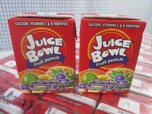 lot 266 image: (EC2) Case of 44 Juice Bowl Fruit Punch Juice Boxes 4oz&nbspBest&nbspBy 02252023