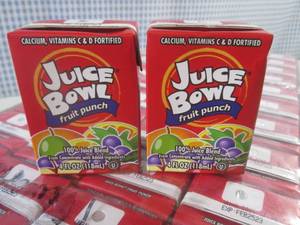 lot 267 image: (EC2) Case of 44 Juice Bowl Fruit Punch Juice Boxes 4oz&nbspBest&nbspBy 02252023