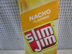 lot 278 image: (B-3) Box of 24 Slim Jim Nacho Flavored Smoked Snack Sticks Past Date