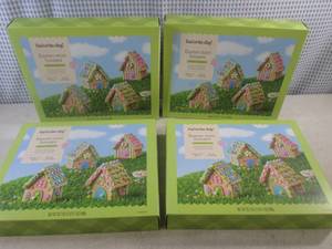 lot 283 image: (F-0) 4 Easter Mini Houses Cookie House Kits Past Date