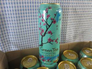 lot 290 image: (B-1) 12 Cans of Arizona Green Tea with Ginseng and Honey 22oz Cans Best by Mid 2025