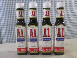 lot 297 image: (B-2) 4 Bottles A1 Original Sauce 5oz Best by June 2025