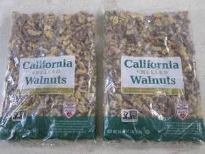 lot 306 image: (B-1) 2 Pounds of California Shelled Walnuts 2 - 1 Pound Bags Best by Aug 2024