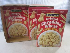 lot 328 image: (C-1) 8 Boxes of Shredded Wheat Bite Size Cereal 16.4oz Past Date