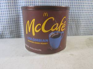 lot 336 image: (B-3) Can of McCafe Colombian Medium-Dark Roast Ground Coffee 30oz Past Date
