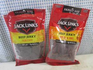 lot 367 image: (B-3) 2 Family Size Bags Jack Links Beef Jerky 1 Teriyaki 1 Sweet & Hot Best by FebMay 2024