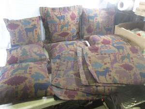 lot 400 image: (EW6) Up North Placemats and Throw Pillows