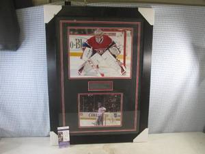 lot 1 image: (D-4) Framed and Autographed Carey Price Montreal Canadiens 2016 NHL 1st Round Pick with JSA Certification 23 12 x 31 12