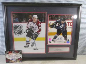 lot 5 image: (D-4) Framed and Autographed Joe Sakic Colorado Avalanche Photos with JDM COA 25 14 x 19 34