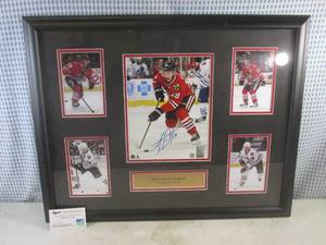 lot 8 image: (D-4) Framed and Autographed Jonathan Toews Chicago Blackhawks Photos with Frameworth COA 25 14 x 19 34