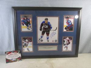 lot 9 image: (D-4) Framed and Autographed Gabriel Landeskog Colorado Avalanche Photos with JDM COA 25 14 x 19 34