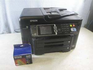 lot 17 image: (EW3) Epson WorkForce WF-3640 Printer with Box of Replacement Ink