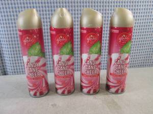 lot 39 image: (BSB) 4 Cans Glade Candy Cane Cheer Air Freshener Spray 8oz