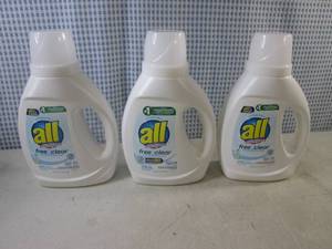 lot 57 image: (CS) 3 Bottles All with Stainlifters Free Clear Laundry Detergent 36oz