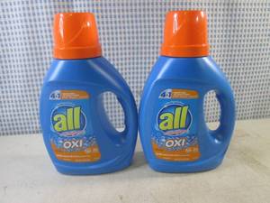 lot 59 image: (CS) 2 Bottles All with Stainlifters Oxi Laundry Detergent 36oz