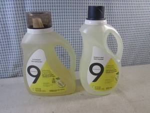 lot 62 image: (CSB) 9 Elements Laundry Detergent 65oz and Softner 67oz Lemon Scent