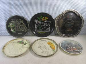 lot 118 image: (C-3) Assorted Vintage Metal Trays