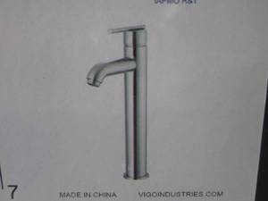 lot 148 image: (EW4) Vigo Vessel Sink Bathroom Faucet Brushed Nickel VG03009BN - Open Box