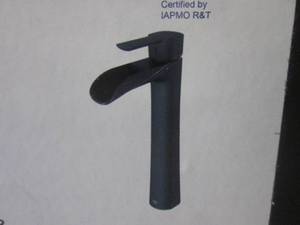 lot 154 image: (EW4) Vigo Vessel Sink Bathroom Faucet Matte Black VG03024MB - Open Box