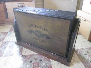 lot 82 image: (UR2) Antique McCaskey Register File System Full of Assorted Vintage Post Cards