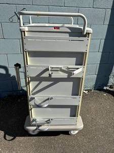 lot 14 image: WOW MSRP $5000 Metro Basix Plus 6-Drawer Compact Medication Cart - Each Drawer Can Be Locked Like New Condition