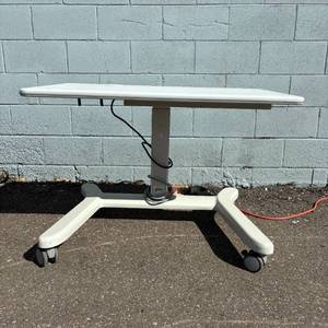 lot 24 image: WOW MSRP $3000 High Quality Zeiss CV-120 Power UpDown Instrument Table with SKF Actuation System - In Great Working Condition Top Needs Clean Up