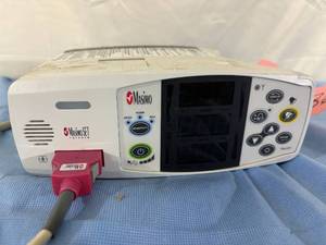 lot 61 image: WOW MSRP $5000 Masimo Set Rainbow Medical Grade Pulse Oximeter Rad 87 With Cables, Finger SPO2 Pulse Sensor Probe Horizontal - Works Great For Professionals That Are On The Go &amp Need Accuracy Clean Up Needed Of Tape Residue