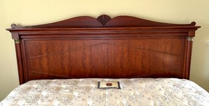 lot 10 image: Wooden King Bed Headboard
