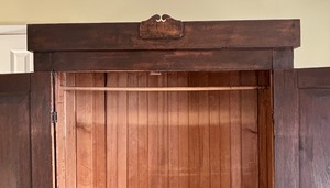 lot 4 image: Antique Wooden Wardrobe