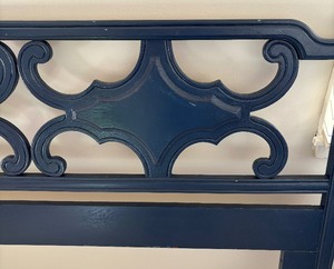 lot 34 image: Navy Blue FullQueen Headboard