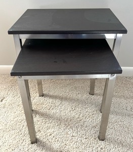 lot 36 image: Two Chrome Based Nesting Tables