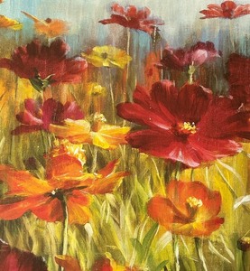lot 15 image: Cosmos in the Field Framed Print by Danhui Nai