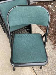 lot 273 image: Twelve Padded Folding Chairs