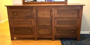 lot 6 image: 9 Drawer Dresser with Mirror