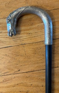 lot 132 image: Horse Figurine Handled Cane