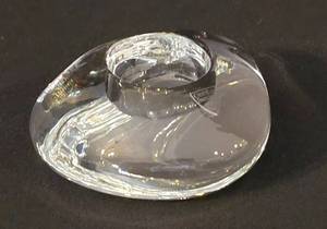 lot 208 image: Uniquely Shaped Orrefors Candleholder