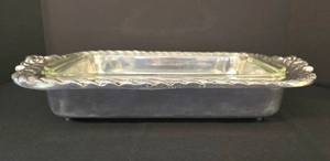 lot 212 image: Delightful Silver-Metal Serving Tray with Pyrex Insert