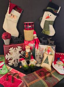 lot 214 image: Huge Christmas Decor Grouping