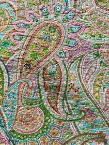 lot 145A image: Reversible Quilt and Two Sham Set