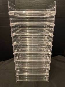 lot 290 image: Lucite Stackable Office Storage