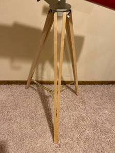 lot 321 image: Edmund Scientific Telescope With Wooden Tripod Base