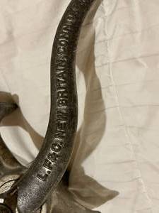 lot 332 image: Vintage L.F.&C. New Britain Connecticut Table Mount Grinder